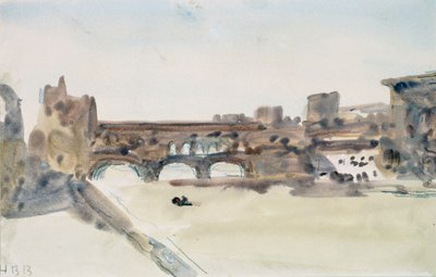 The Ponte Vecchio, Florence by Hercules Brabazon Brabazon